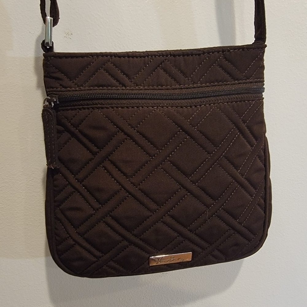 Vera Bradley Espresso Hipster Double zip Crossbody bag purse brown - Picture 11 of 16